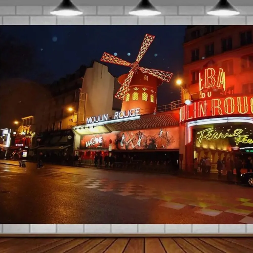 Moulin Rouge Background size 10X7 ft